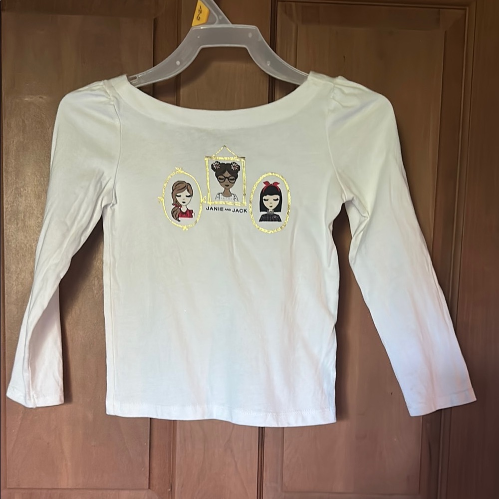 Janie and Jack White Kids Long Sleeve Top